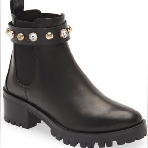 Karl Lagerfeld Paris Porshay Lug Sole Black Bootie • Like New Condition Sz 8